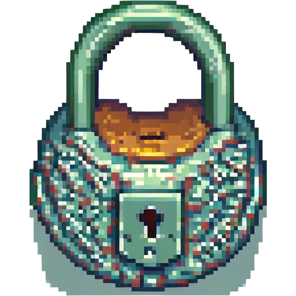 8 bit lock emoji emoji