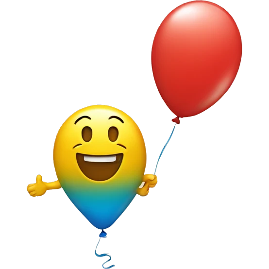 Smiley with balloon  emoji