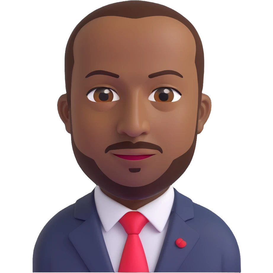 3D emoji style portrait of Recep Tayyip Erdoğan as a Black man emoji