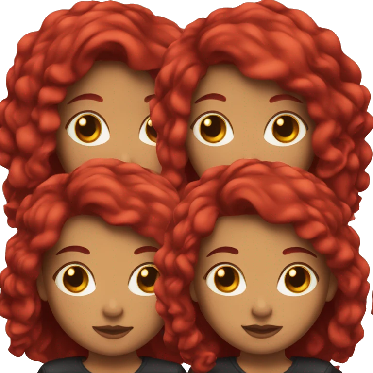 Girl with black and red hair emoji