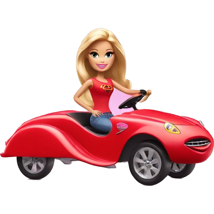 barbie driving mcqueen emoji