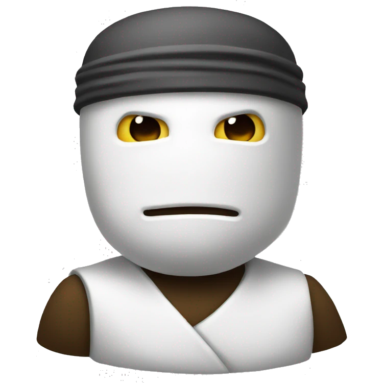 marshmellow shaped ninja emoji