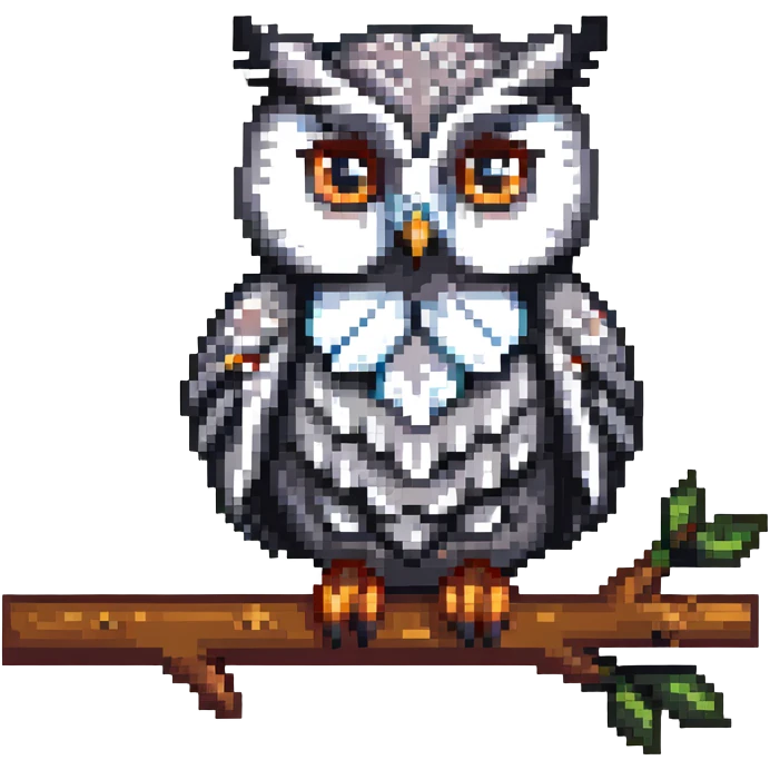 cute owl perched on a branch emoji