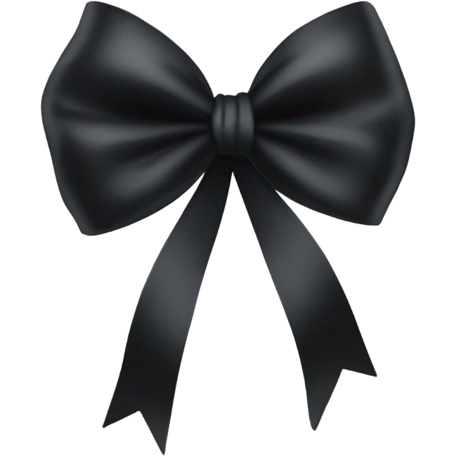 Black bow emoji