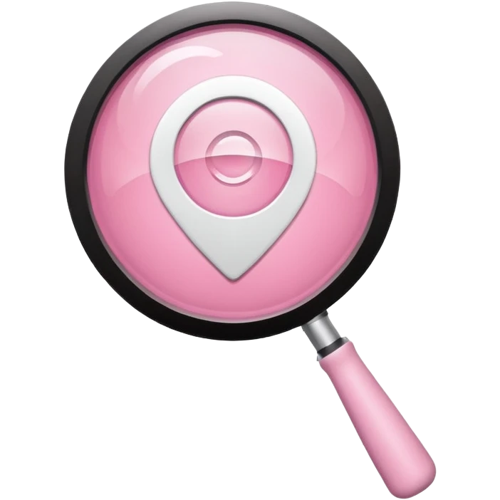 mix light pink dark pink and white girly wifi internet logo with a magnifying glass emoji