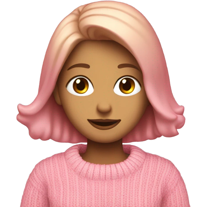 Cute feminine pink sweater 'SPP' text on front emoji