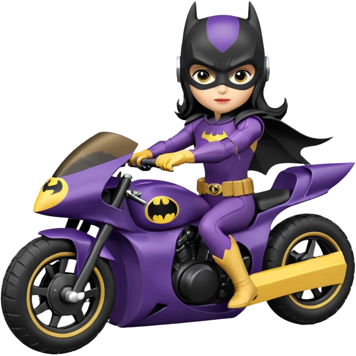 scale racing sexy fitted Batgirl’s heroic armor midnight-colored tight outfit 1970’s tv style dark knight stealthy accurate sporty safe plush deluxe off-road pursuit drifting F1 car lexus (black hair, shoulders back against seat) rally emoji