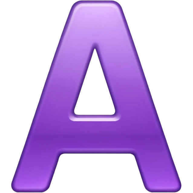 purple capital letter A alphabet emoji