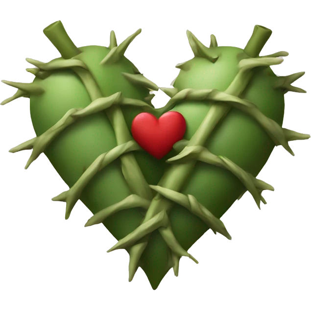 thorns wrapped around heart emoji