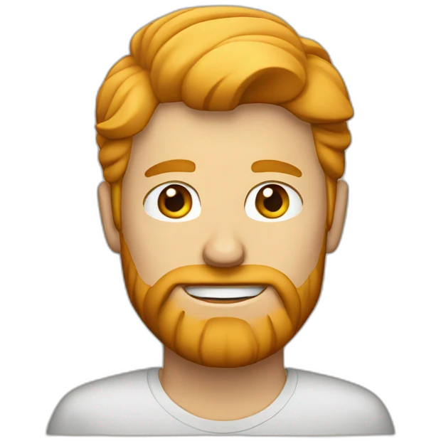 Blonde man with ginger beard emoji