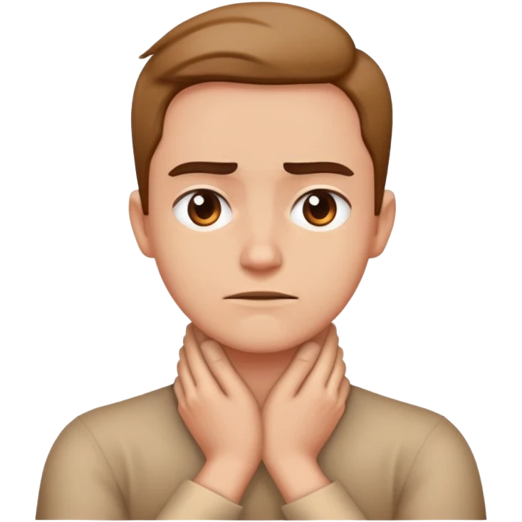 Cross hands on neck mad emoji