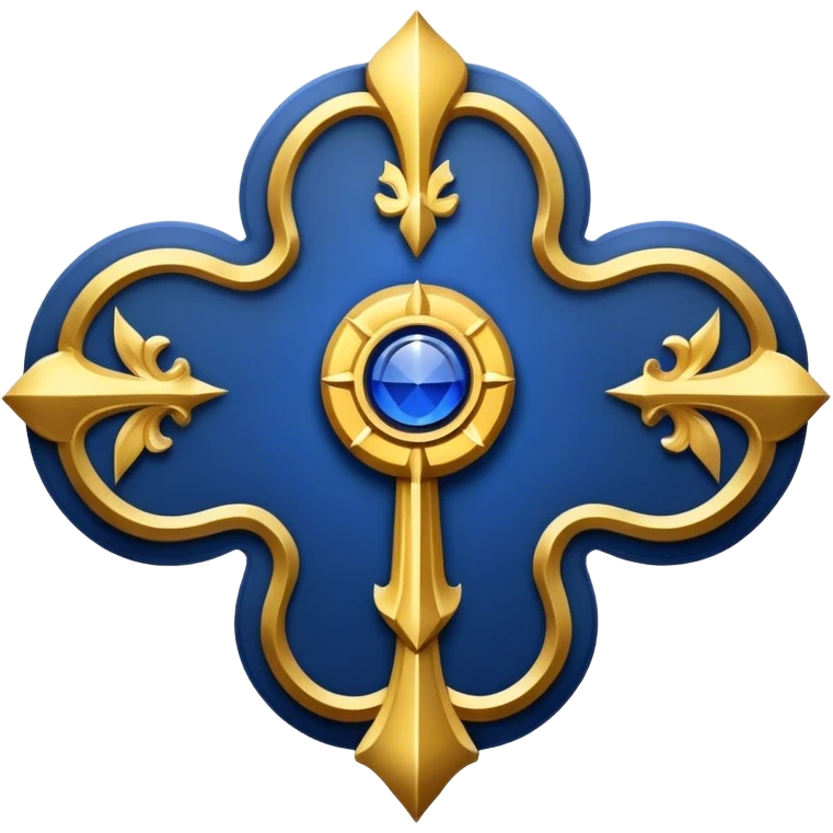 Bishop's emblem with a touch of dark blue emoji