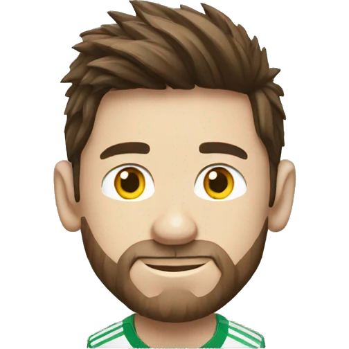 messi with the brazilian soccer shirt emoji