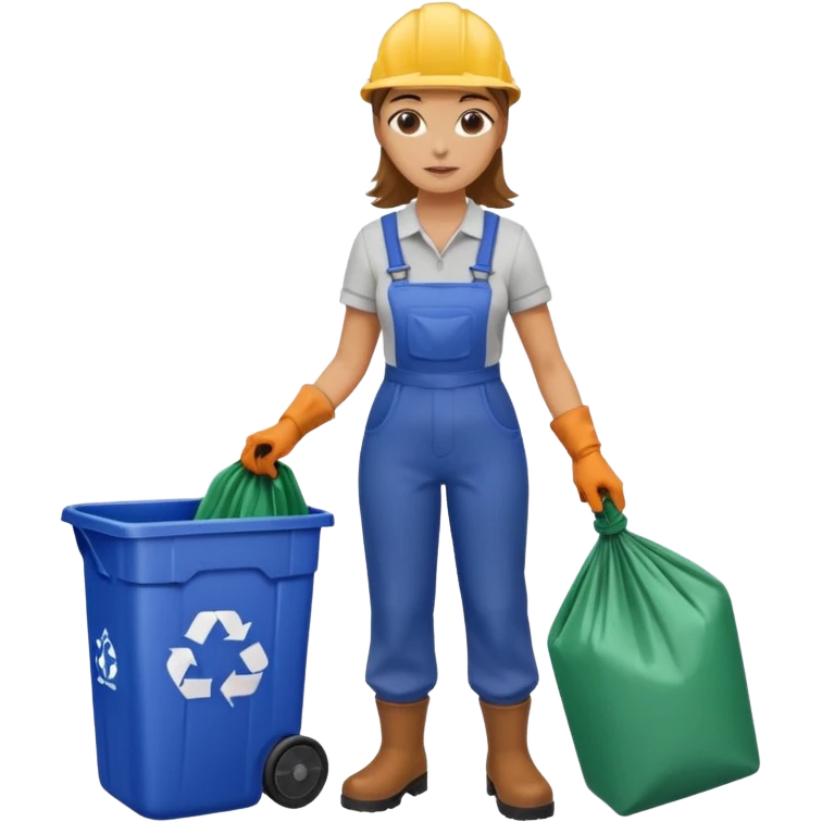woman taking out the trash emoji