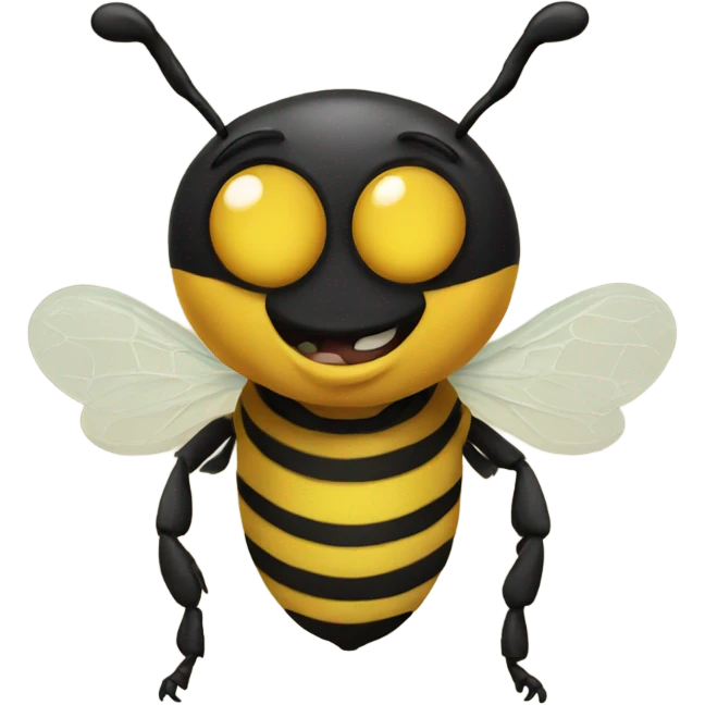 Freaky bee emoji