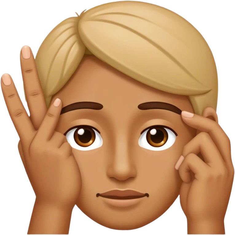 fingers on temple emoji