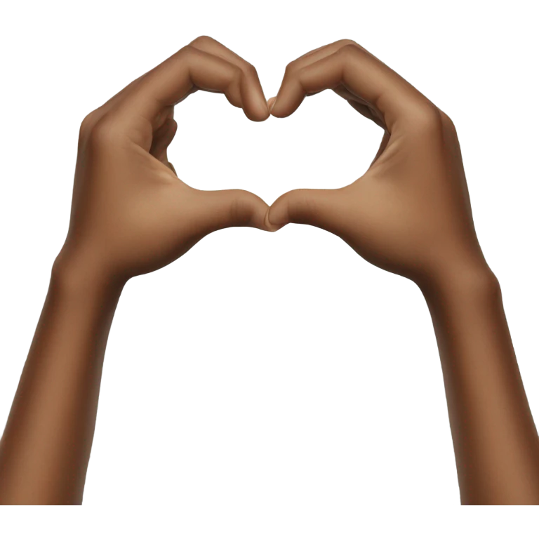 Hand shaped heart emoji