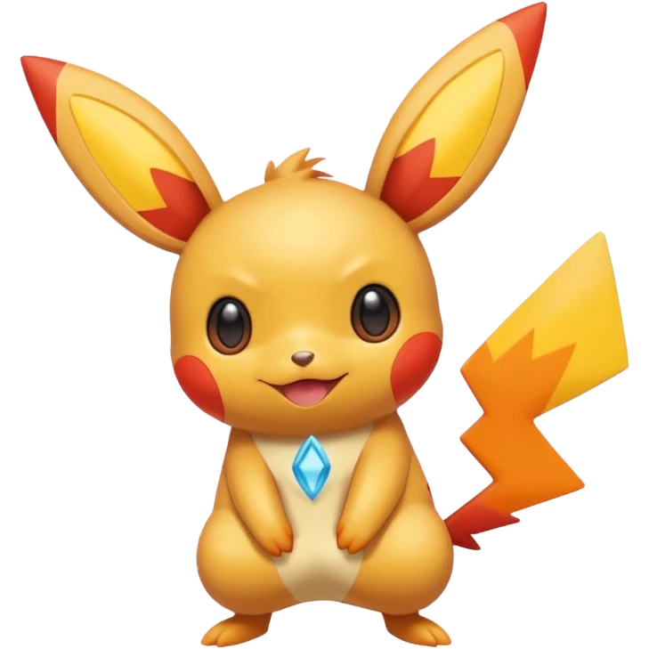 Plusle-Pichu-Victini-fusion, full body emoji