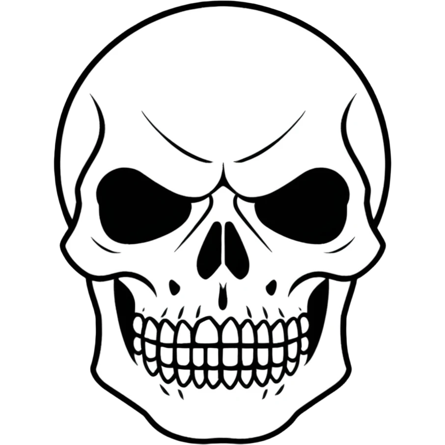 angry skeleton head emoji