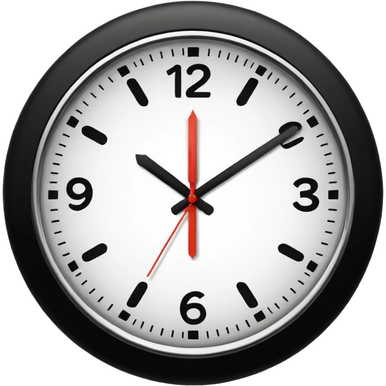 clock back and white filled emoji
