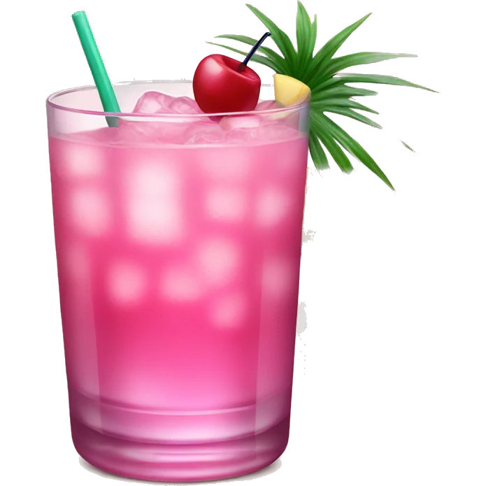 glass of pink tropical cocktail  emoji