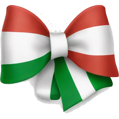 the flag of Italy in a bow emoji