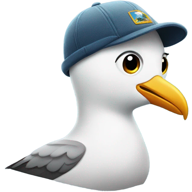 seagull with a stylish L.A. beanie  emoji