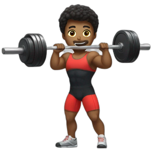 Weightlifter with a barebell emoji