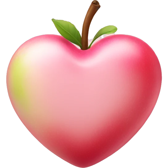 Apple heart light pink emoji