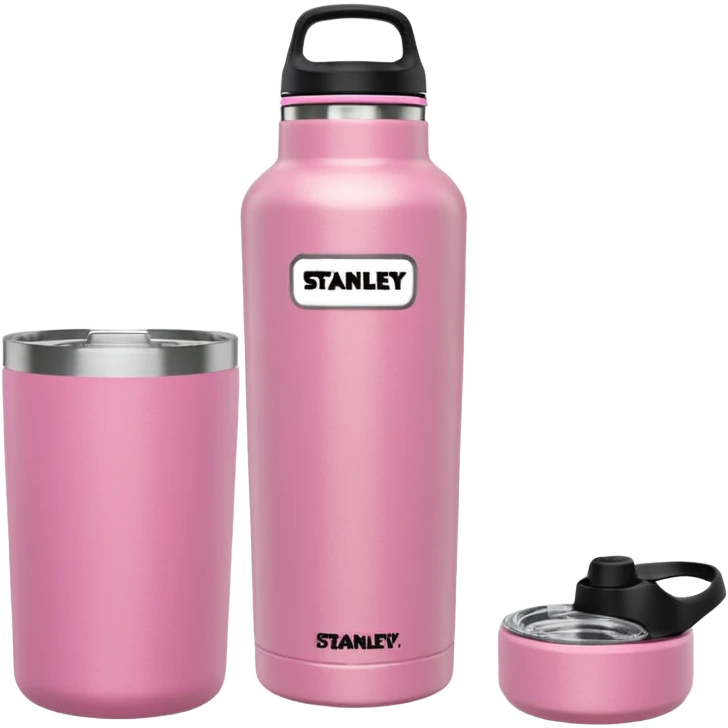 pink stanley water bottle 40 oz tumbler emoji