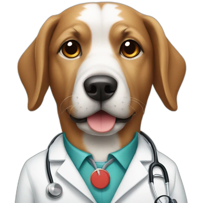 Hund als Doktor emoji