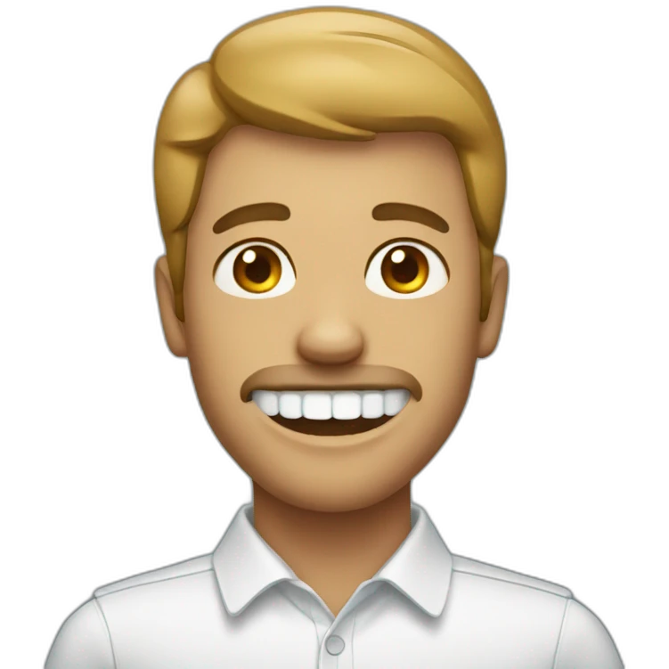 Man with braces on teeth  emoji