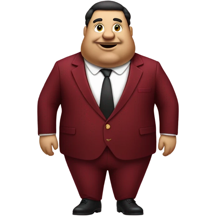 fat banker in dark red velvet suit emoji