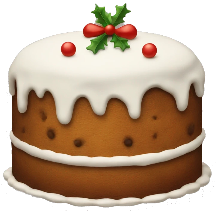 Christmas cake emoji
