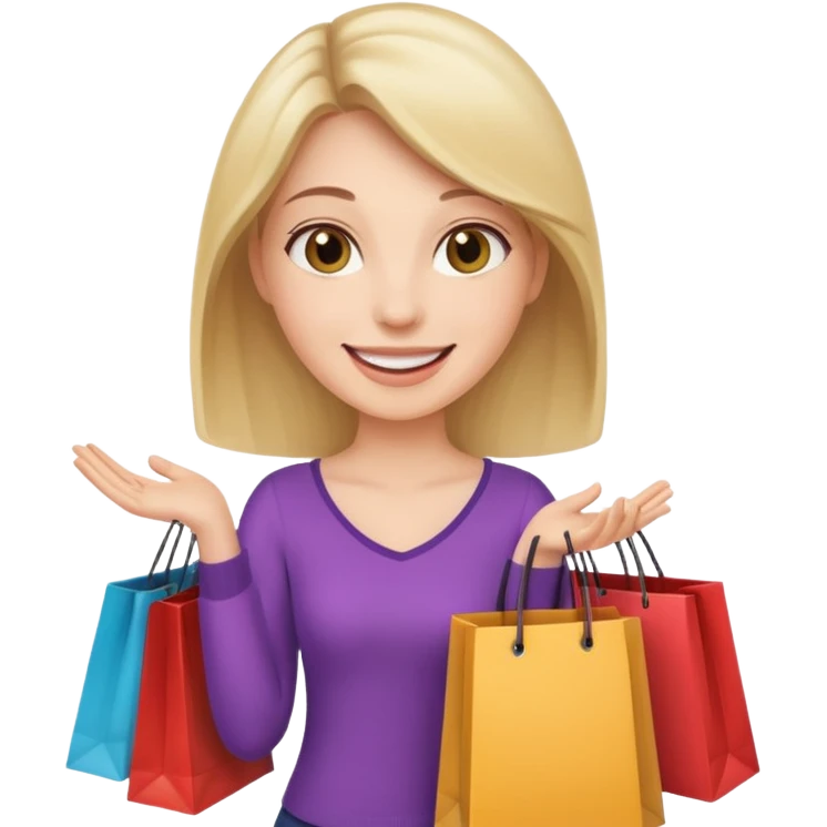 woman buying clothes in a store, shopping vibe emoji
