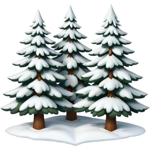 heart with winter pine trees emoji