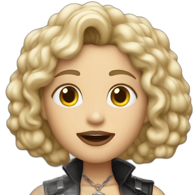 Madonna sings in leather outfit emoji