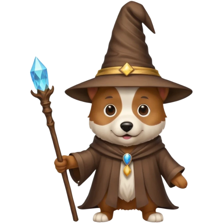 Dog wizard emoji