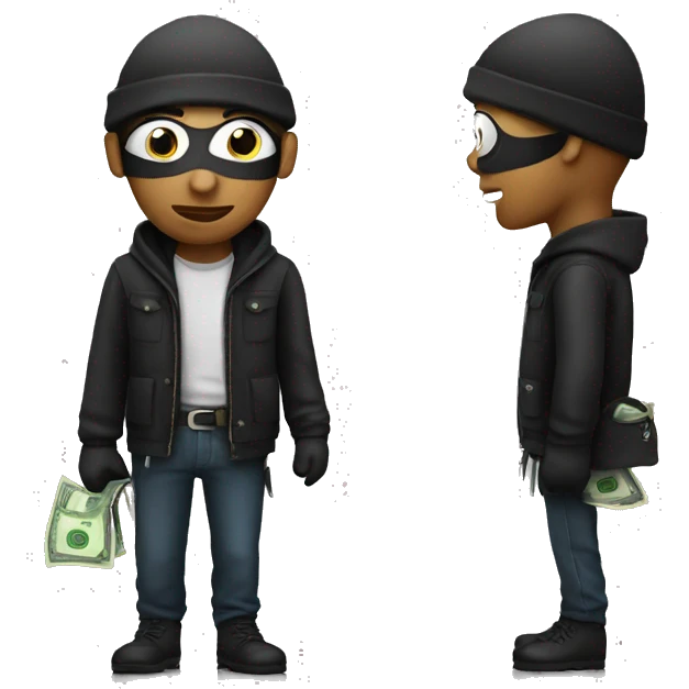 Robber with money bag emoji
