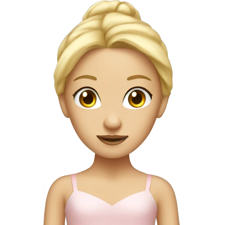 Blonde ballerina  emoji