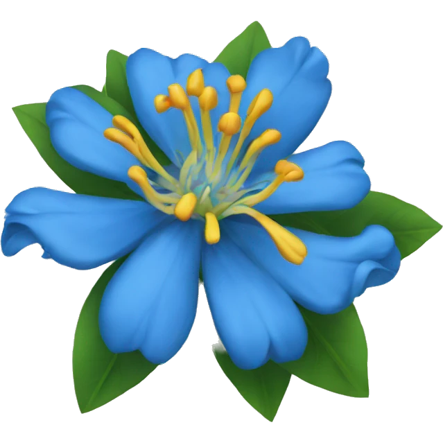 flor azul emoji