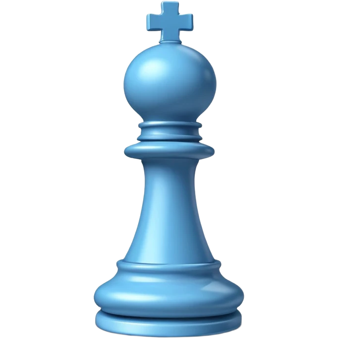 
chess bishop piece object, classic bishop shape with top slit, 3D cartoon, glossy material, soft shadow, mobile game icon style, centered, clean background, no text, no watermark
 emoji