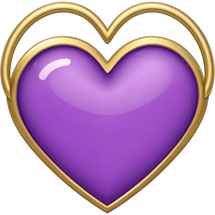 purple heart with a gold outline emoji