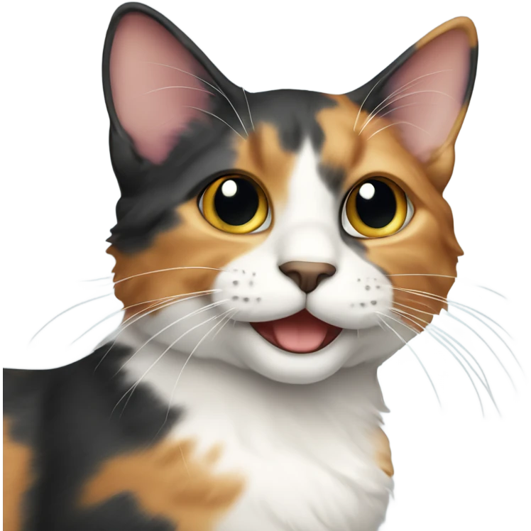 happy Calico cat with dilutes colors  emoji