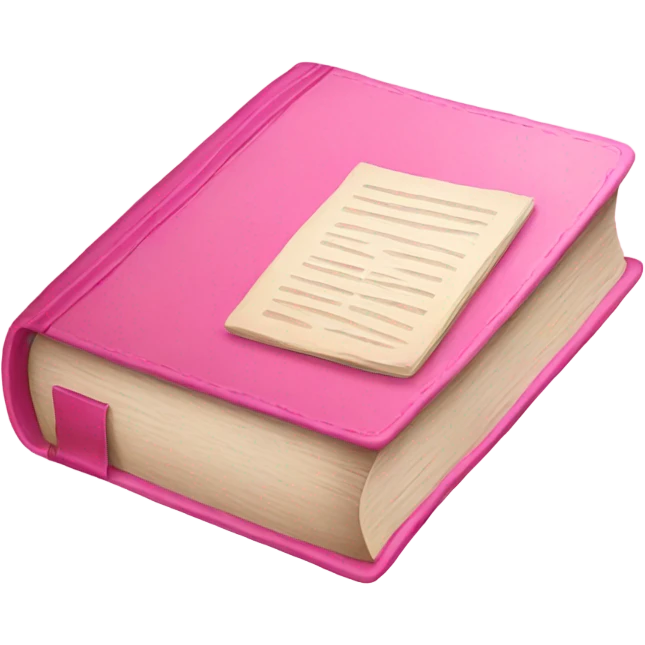 Pink book emoji