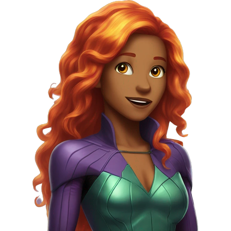 dc comics starfire glowing hair emoji