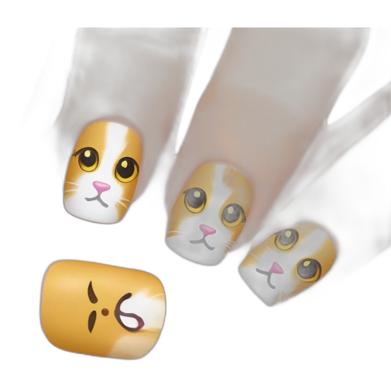 cat manicure emoji