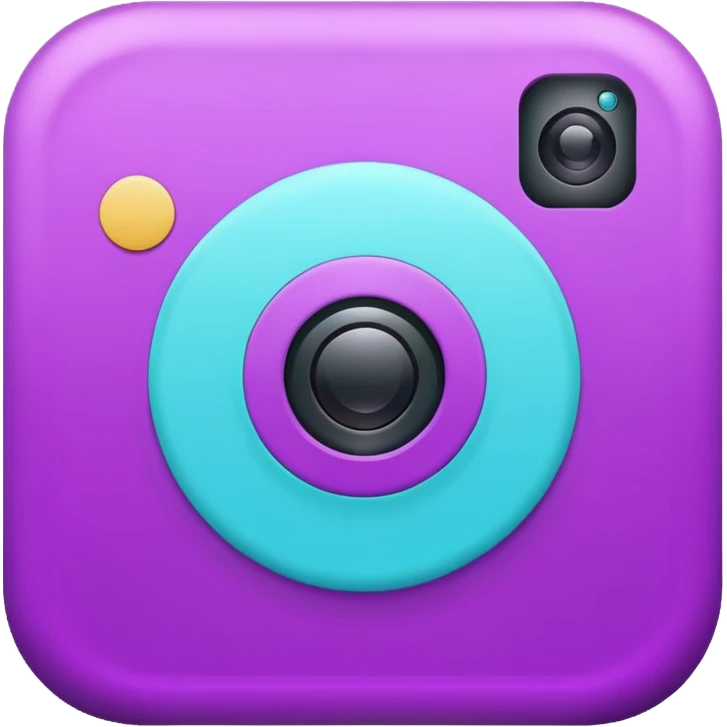 Purple and Cian icon instagram emoji