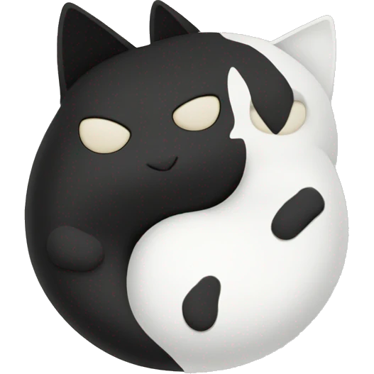 gatitos yin yang  emoji