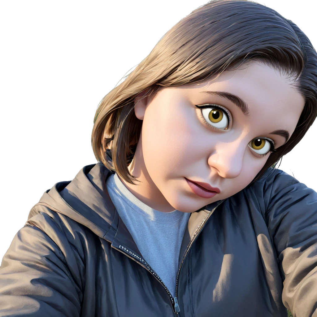 girl in jacket outdoors emoji